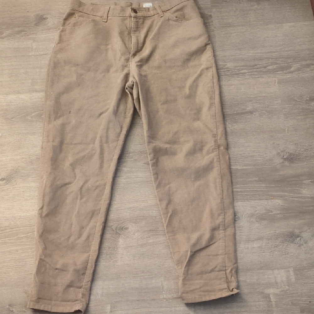 Levi's Vintage 922 Relaxed Fit Tapered Leg Tan Corduroy Pants Size 16W